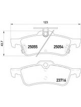 BREMBO P28070 Колодки дисковые задние