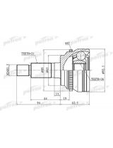 Patron PCV1366 ШРУС наружный с кольцом ABS 31x65x36
