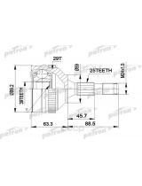 Patron PCV1281A ШРУС наружный комплект ABS:29