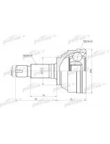 Patron PCV6893 ШРУС наружный 28x57,7x32