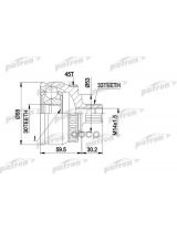 Patron PCV1239 ШРУС наружный комплект 33x53x30 ABS:45T