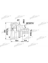 Patron PCV1121 ШРУС наружный комплект 38x59.5x25 ABS:45T