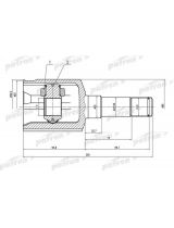 Patron PCV1500 ШРУС внутренний левый 27x35x34