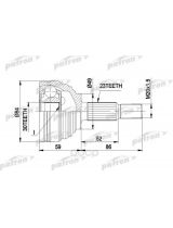 Patron PCV1501 ШРУС наружный комплект 23x49x30