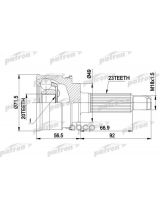 Patron PCV1360 ШРУС наружный комплект 23x49x20