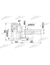 Patron PCV1133 ШРУС наружный комплект 26x56.5x25 ABS:48T