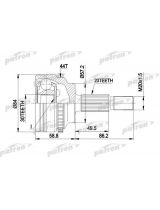 Patron PCV1542 ШРУС наружный комплект 23x57.5x30 ABS:44T