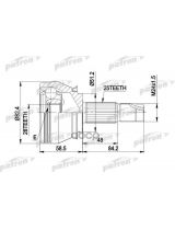 Patron PCV1244 ШРУС наружный комплект 25x51x28