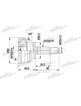 Patron PCV1422 ШРУС наружный комплект 23x56.3x25 ABS:44T
