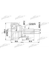 Patron PCV1158 ШРУС наружный комплект 22x45x22