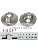 NIPPARTS N3310317 Тормозной диск