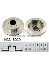 NIPPARTS N3315029 Тормозной диск