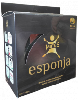 MIFES MF-14300 Круг полировальный Esponja ЧЁРНЫЙ на резьбе М14 из специального поролона, размер 150*50 мм