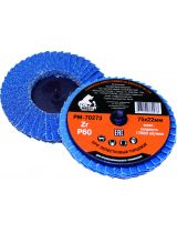 Русский мастер РМ-70273 Круг лепестковый торцевой 075х22мм по металлу Р 060 (крепление Roloc)