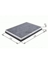 BOSCH 1 987 432 425 Фильтр салонный (без рамки)