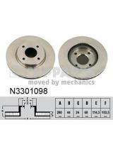 NIPPARTS N3301098 Тормозной диск