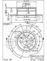 BREMBO 08.3441.24 Тормозной диск