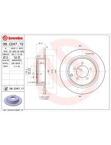 BREMBO 08.C247.11 Тормозной диск задний