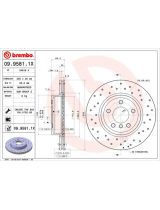 BREMBO 09.9581.1X Тормозной диск передний