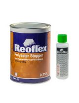 REOFLEX RX F-05/750 Шпатлевка распыляемая 2K Polyester Stopper серый 0,75л