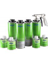 MIPA 204100002 Protector Set Комплект 4x750мл Protector колеруемый + 4x250мл отвердитель H 10 + Unterbodenschutz-Spritzpistole пистолет-распылитель