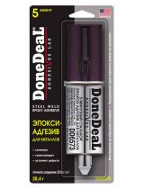 Done Deal DD6573 Эпокси-агдезив 2-компонентный стальной в шприце 28,4г