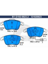 GALFER B1-G102-0823-2 Колодки дисковые 4 шт