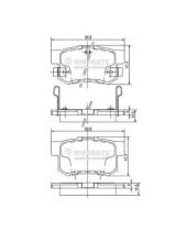 NIPPARTS J3614008 Колодки дисковые 4 шт