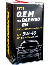 Моторное масло MANNOL MN7711-4 7711 OEM for Daewoo GM 5W-40 SN/CF 4л