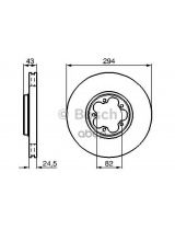 BOSCH 0 986 478 303 Тормозной диск передний