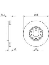 BOSCH 0 986 478 546 Тормозной диск передний