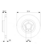 BOSCH 0 986 479 301 Тормозной диск передний