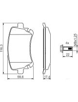 BOSCH 0 986 494 303 Колодки дисковые задние