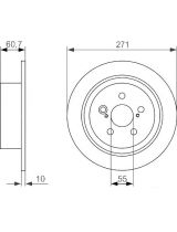 BOSCH 0 986 479 613 Тормозной диск задний