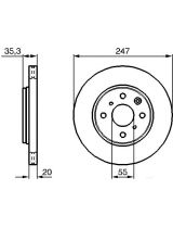 BOSCH 0 986 479 239 Тормозной диск передний