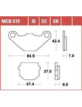 TRW MCB519 Колодки дисковые