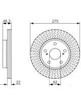 BOSCH 0 986 479 341 Тормозной диск передний