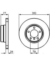 BOSCH 0 986 479 055 Тормозной диск передний