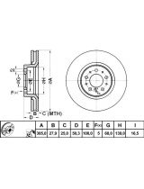ATE 24.0128-0123.1 Тормозной диск передний