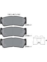 Textar 2448801 Колодки дисковые задние