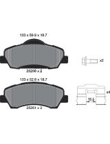 Textar 2525001 Колодки дисковые