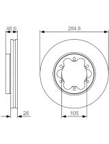 BOSCH 0 986 479 R27 Тормозной диск передний