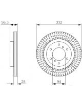 BOSCH 0 986 479 782 Тормозной диск передний