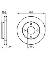 BOSCH 0 986 479 187 Тормозной диск передний