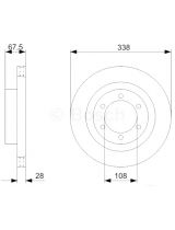BOSCH 0 986 479 304 Тормозной диск передний