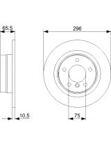 BOSCH 0 986 479 306 Тормозной диск задний