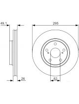 BOSCH 0 986 479 560 Тормозной диск передний