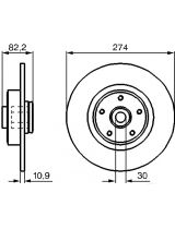 BOSCH 0 986 479 273 Тормозной диск задний с подшипником и кольцом