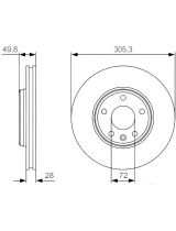 BOSCH 0 986 479 R93 Тормозной диск передний