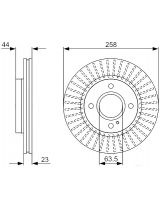 BOSCH 0 986 479 566 Тормозной диск передний